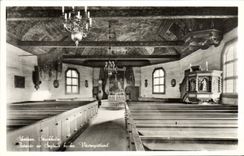 VINTAGE POSTCARD Skanson Stockholm Interior in Seglora kyrka Vastergotland
