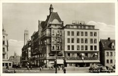 VINTAGE POSTCARD Malmo Stortorget och Hamngatan