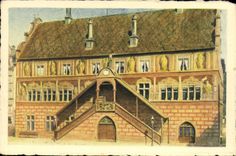 VINTAGE POSTCARD Mulhouse Town hall