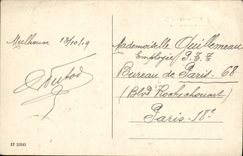 VINTAGE POSTCARD Mulhausen Friedensplatz