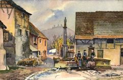 POSTAL Eguisheim de la VENDIMIA