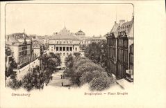 La POSTAL Strassburg Broglieplatz de la VENDIMIA coloca Broglie