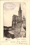 Catedral de Strassburg Munster de la POSTAL de la VENDIMIA