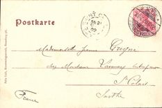 Catedral de Strassburg Munster de la POSTAL de la VENDIMIA