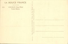 VINTAGE POSTCARD Colmar Old woman House Police station