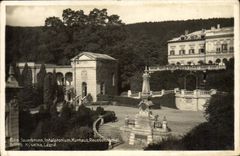 CPA Bilin Sauerbrunn Inhalatorium Kurhaus Reussdenkmal Bilina Kyselka Lazne