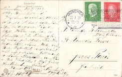 VINTAGE POSTCARD Linderhof Blick auf Schloss Lindehrof