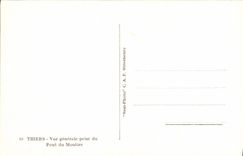 CPM Thiers Vue Generale Prise Du Pont du Moutier