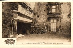 VINTAGE POSTCARD Auvergne Castle De Tournoel Chimney Of the Room Of the Guards