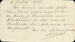 Small letter July 14th, 1907