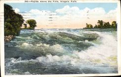 VINTAGE POSTCARD Niagara Falls Rapids Above the Falls