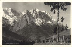 VINTAGE POSTCARD Zugspitze und Waxenstein
