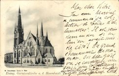 VINTAGE POSTCARD Evang Garnisokirche has D Hasenhaide