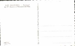 CPM Casablanca Boulevard du 4eme Zouaves et Monument Del Piaz