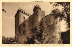 Castillo de Auvergne Chatelguyon de la POSTAL de la VENDIMIA de Chazeron