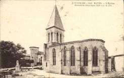 VINTAGE POSTCARD Auvergne Ravel the Church Historic building