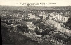 VINTAGE POSTCARD Royat les Bains the Viaduct and Panorama of Clermont Ferrand