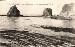 CPA Hendaye Plage Les Deux Jumeaux