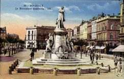 VINTAGE POSTCARD Bordeaux the Gambetta Monument