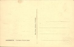 VINTAGE POSTCARD Bordeaux Train station Holy Jean Tram