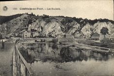 VINTAGE POSTCARD Comblain with the Bridge Rocks
