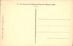 VINTAGE POSTCARD the Refectory of the Abbey St Pierre de Solesmes the Sarthe