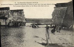 VINTAGE POSTCARD the Great War Bridge of Trilport Militaria