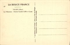 VINTAGE POSTCARD Vichy the Palm house Sources Large Grid and Lucas