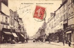 CPA Fontainebleau Entree De La Rue Grande