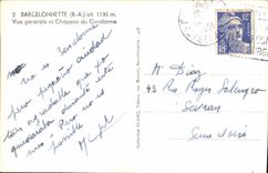 MODERN CARD Barcelonnette View And Hat Of the Gendarme