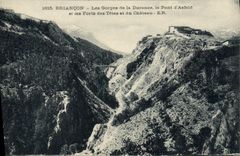Catarata de Briançon de la POSTAL de la VENDIMIA de la prisión el puente de Asfeld y fortalezas de las cabezas y del castillo