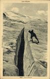 VINTAGE POSTCARD the Alps a Crack Alpinism