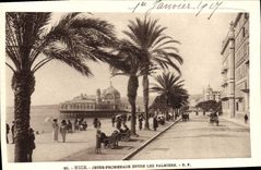 CPA Nice Jetee Promenade Entre Les Palmiers