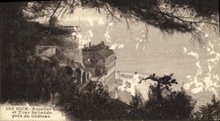 CPA Nice Escalier Et Tour Bellande Pres Du Chateau