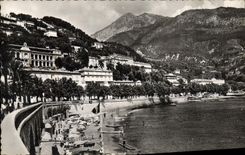 POSTAL MODERNA Menton Bonaparte Quay y Plage de Sablettes
