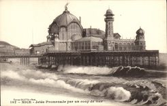 CPA Nice Jetee Promenade Par Un Coup De Mer