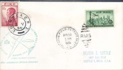 Lettre 1er vol Etats Unis Detroit Ireland Detroit Round TRip 30 4 1954