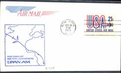 Lettre 1er Vol Etats Unis New Yokr Johannesburg 29 4 1973