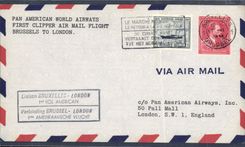 Letter 1st Flight Belgium Brussels to London 17 6 1946