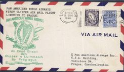 Letter 1st Flight Ireland Limerick to Prague 16 6 1946