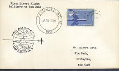 Letter the United States 1st flight Baltimore to san Juan 29 4 1958