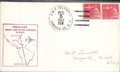 Lettre Etats Unis 1st flight New York Buenos Aires 5 12 1963