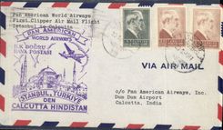 Letter Turkey Istanbul to Calcutta 29 5 1941