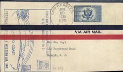 Lettre Etats Unis los Angeles 20 8 1935
