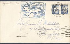 Letter Azores to Marseilles 22 5 1939
