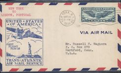 Letter the United States 1st flight New York to Lisbon Portugal 20 5 1939