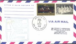 Lettre Etats Unis 1st flight Atlanta Mexico 1 7 1971