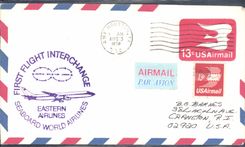 Letter the United States 1st flight Eastern Airlines Houston 13 8 1974