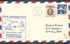 Lettre Etats Unis 1st Flight Baltimore Paris 18 6 1960 FAM 18