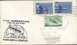 Letter the United States 1st Flight Baltimore Paris 18 6 1960 FAM18